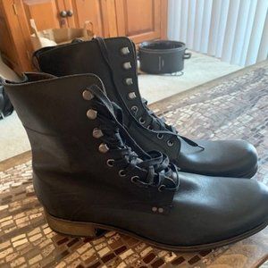 Never used, men's John Varvatos U.S.A. black boots